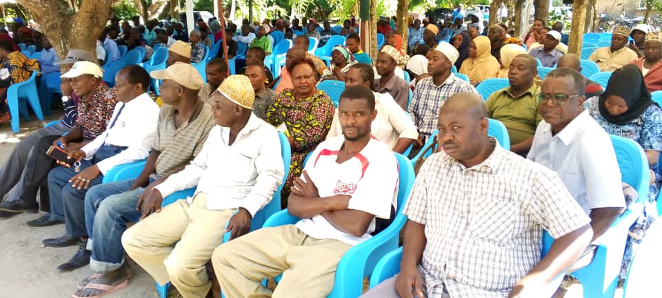 A group of farmers who managed to participate Farmer Field Day (FFD) held on 11 June, 2024 at Mkuranga Sub-station in Mkuranga District