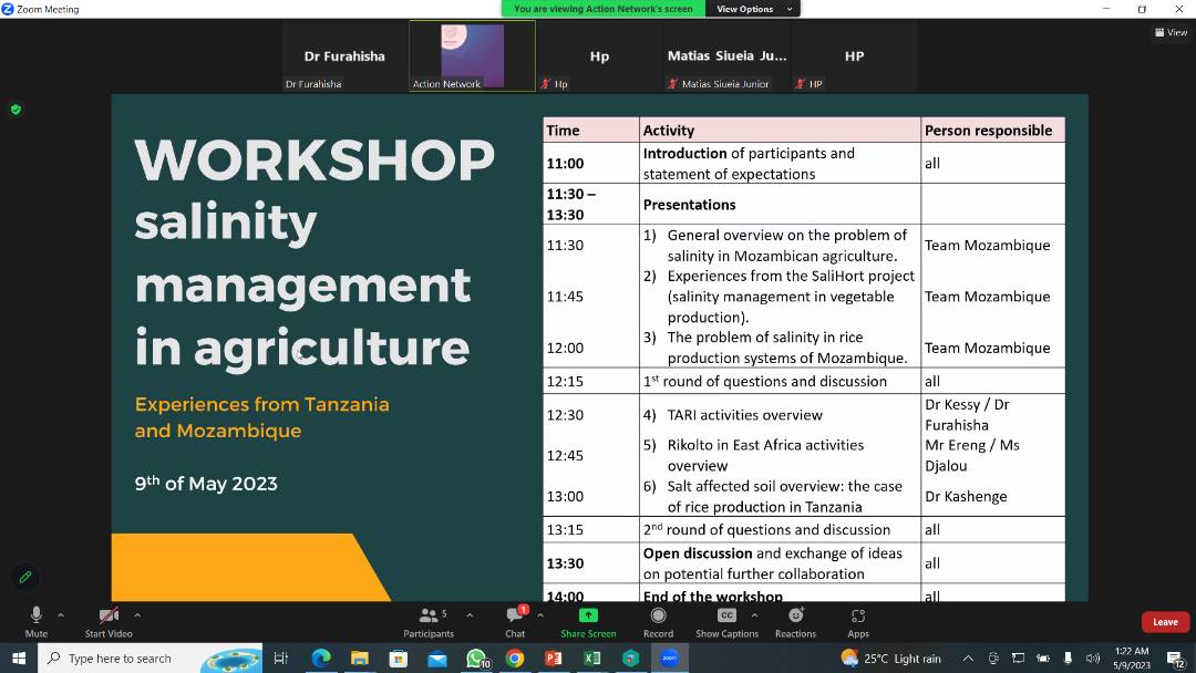 Virtual Workshop on Salinity Management in Agriculture